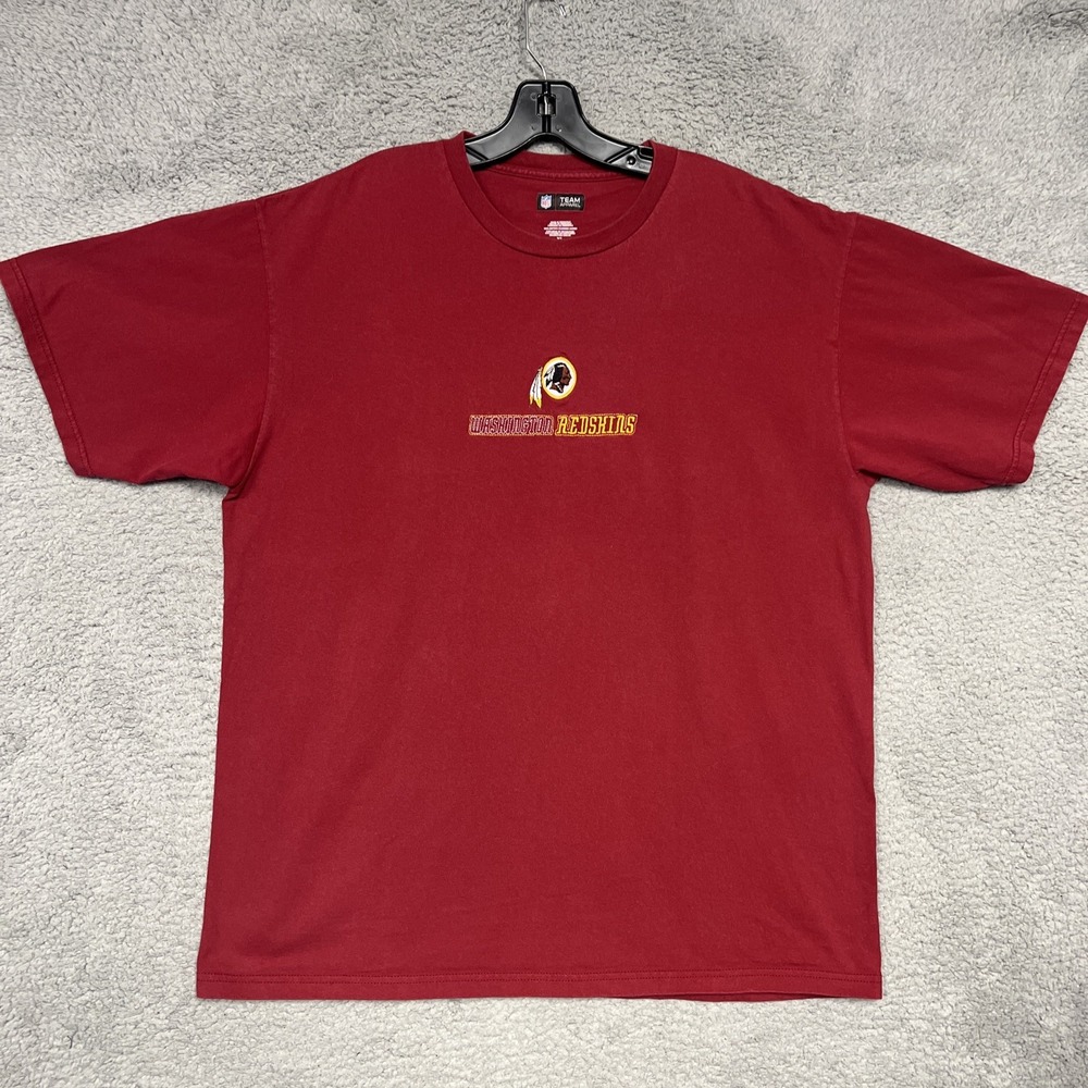 VTG Washington Redskins T Shirt Men Sz XL Red Embroidered Logo Football Tee Y2K